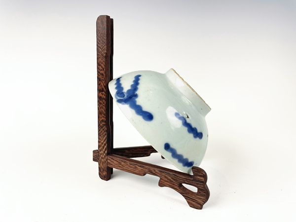 古玩陶瓷清早期·青花過墻龍大碗拍賣，當前價格1888元
