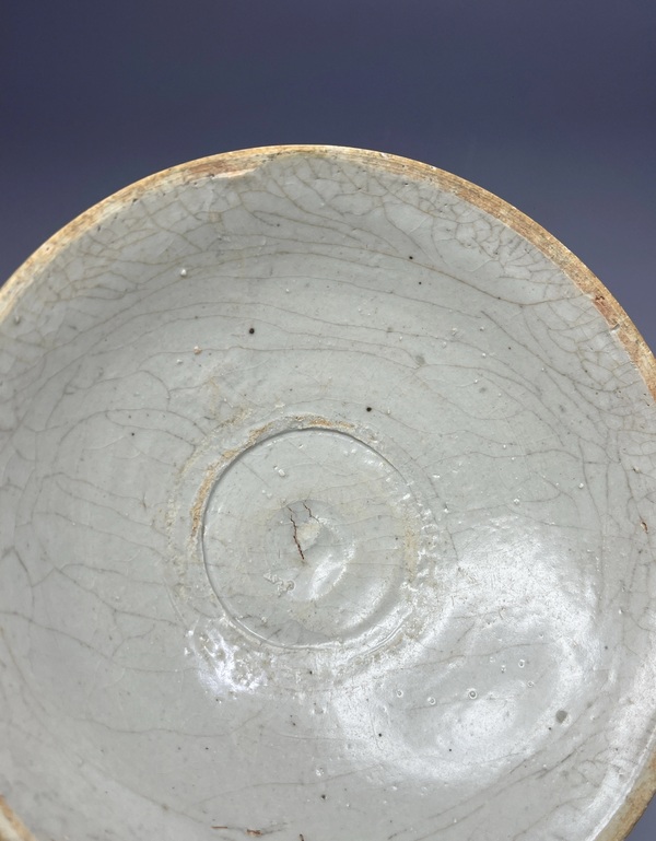 古玩陶瓷景德鎮(zhèn)青白釉芒口盞拍賣，當前價格270元