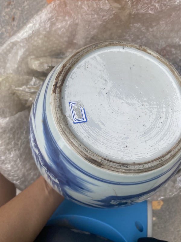 古玩陶瓷清康熙·青花山水人物紋罐拍賣，當(dāng)前價(jià)格8600元