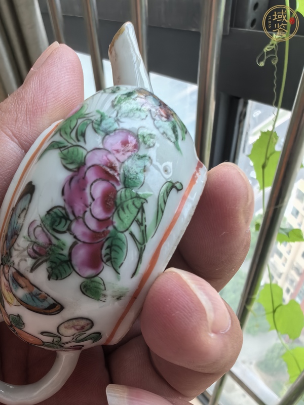 古玩陶瓷晚清廣彩執壺真品鑒賞圖