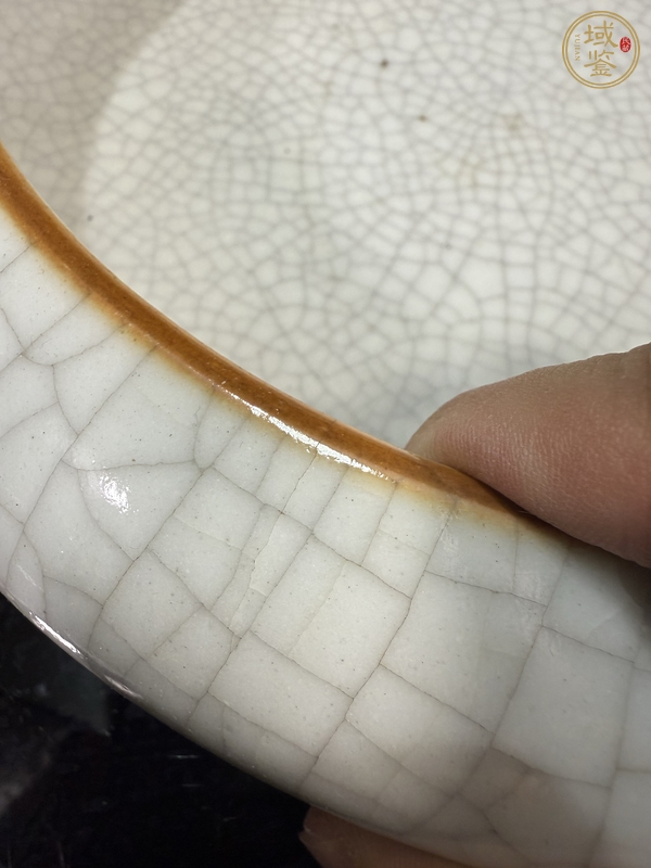 古玩陶瓷哥釉筆洗真品鑒賞圖