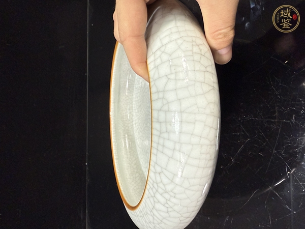 古玩陶瓷哥釉筆洗真品鑒賞圖