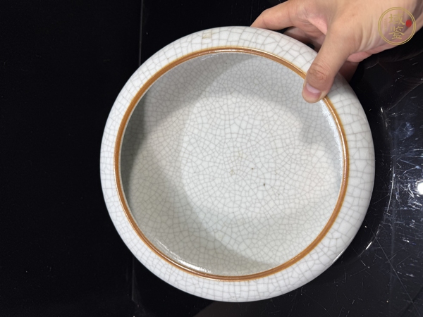 古玩陶瓷哥釉筆洗真品鑒賞圖