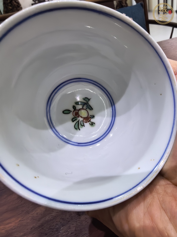 古玩陶瓷五彩花鳥紋杯（日本瓷）真品鑒賞圖