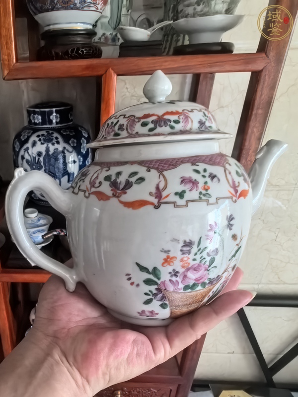 古玩廣彩執(zhí)壺真品鑒賞圖