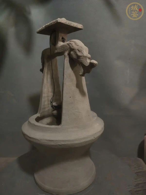 古玩陶瓷漢.雙龍灰陶井真品鑒賞圖