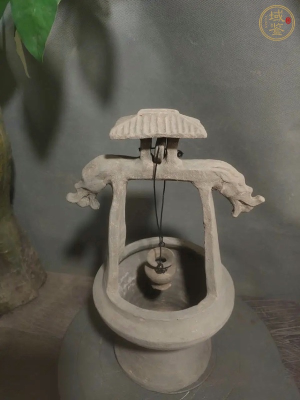古玩陶瓷漢.雙龍灰陶井真品鑒賞圖