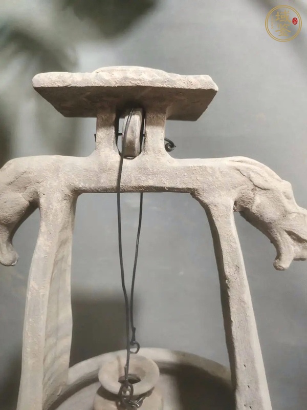 古玩陶瓷漢.雙龍灰陶井真品鑒賞圖