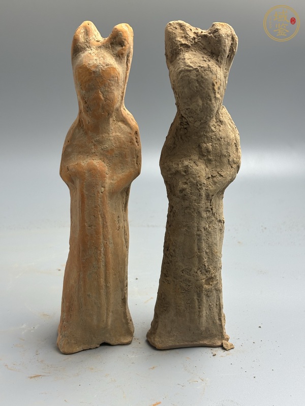 古玩兩個小丫鬟真品鑒賞圖