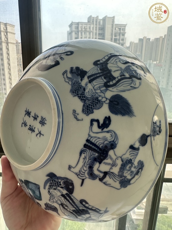 古玩陶瓷青花八仙人物碗真品鑒賞圖