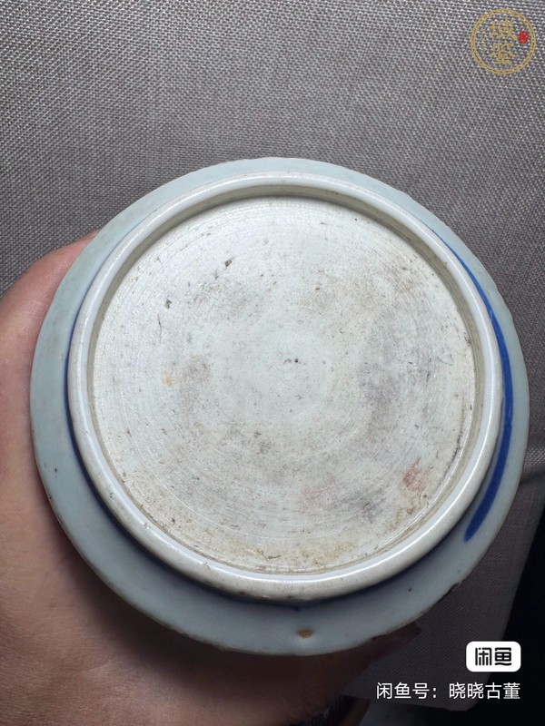 古玩陶瓷龍紋青花圈足筒式香爐真品鑒賞圖