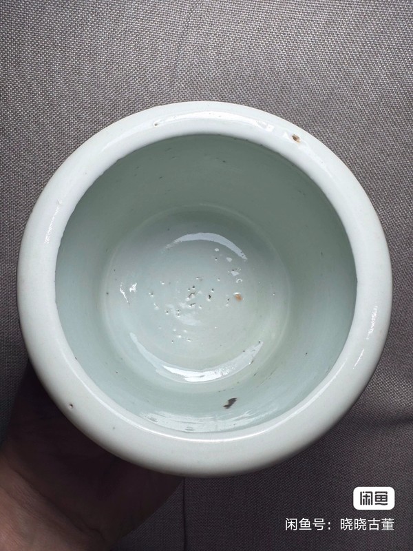 古玩陶瓷清龍紋青花圈足筒式香爐拍賣，當前價格0元