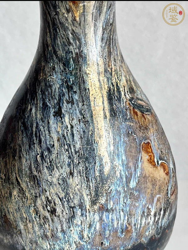 古玩陶瓷窯變釉瓶真品鑒賞圖