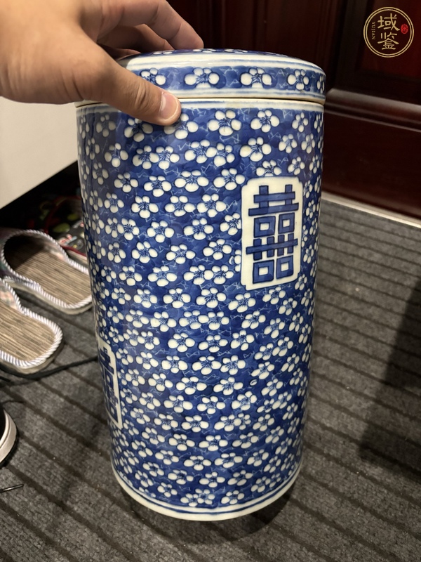 古玩陶瓷青花蓋缸真品鑒賞圖