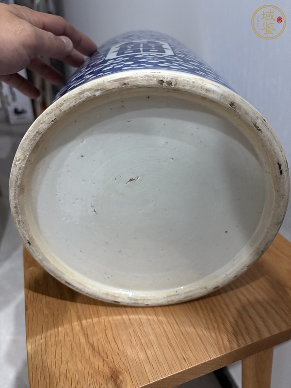 古玩陶瓷青花蓋缸真品鑒賞圖