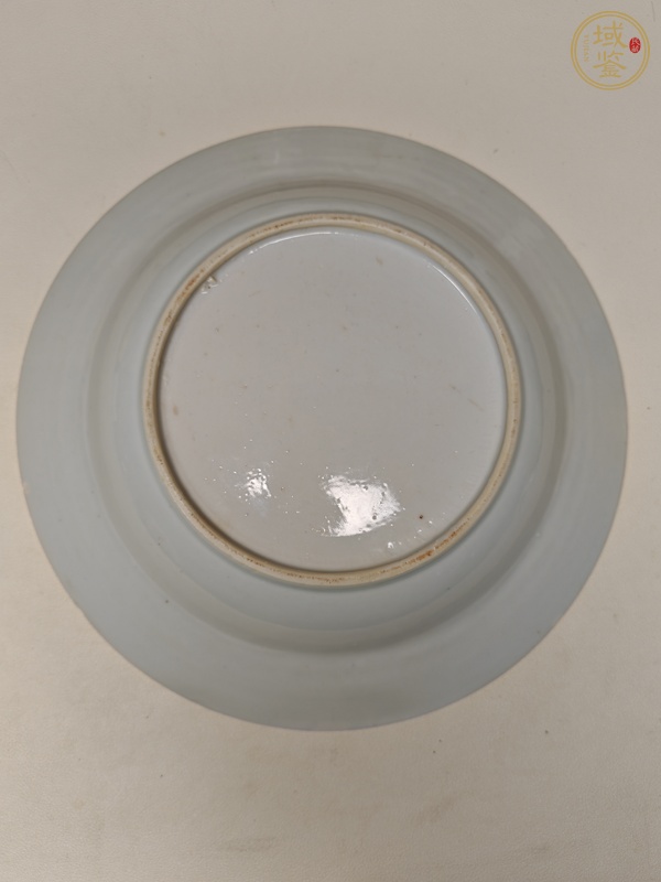 古玩陶瓷胭脂紅西洋人物盤真品鑒賞圖