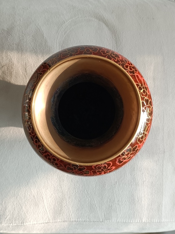 古玩雜項景泰藍龍紋花瓶拍賣，當前價格898元