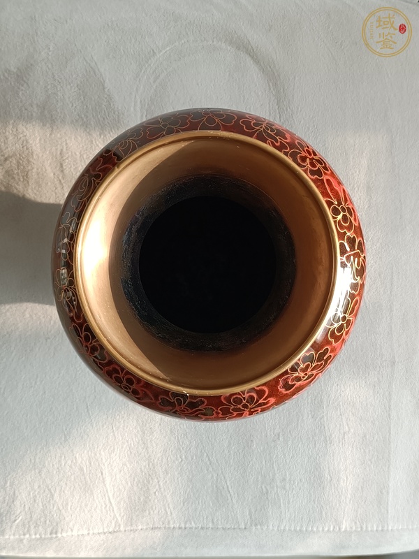 古玩雜項景泰藍龍紋花瓶真品鑒賞圖