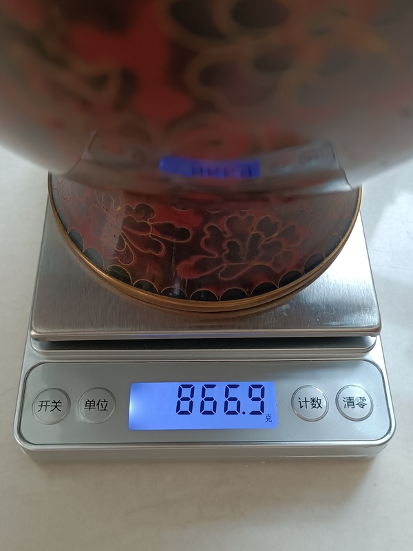 古玩雜項景泰藍龍紋花瓶拍賣，當前價格898元