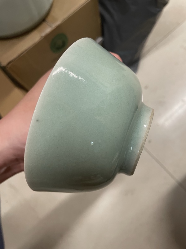 古玩陶瓷豆青釉茶杯拍賣,當前價格1000元