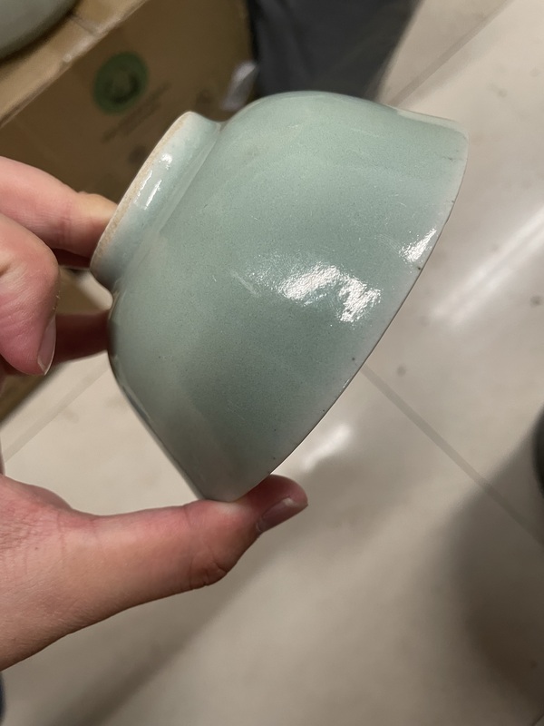 古玩陶瓷豆青釉茶杯拍賣,當前價格1000元