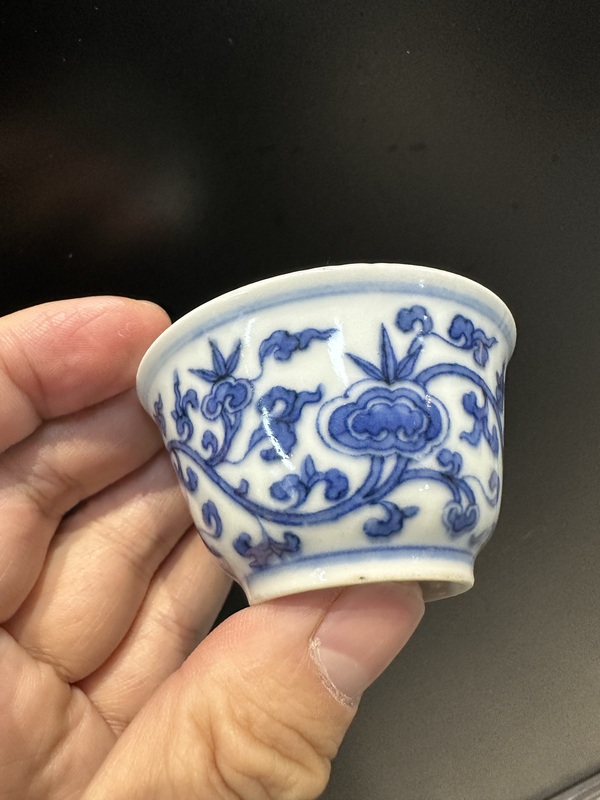 古玩陶瓷青花杯拍賣，當前價格2000元