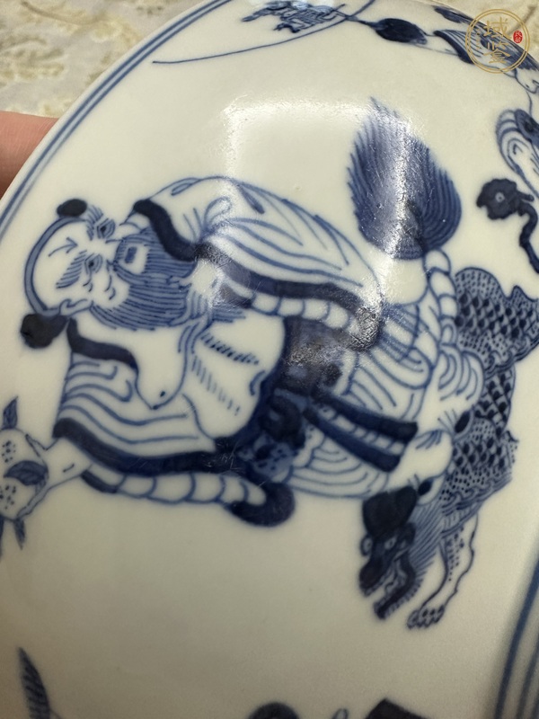 古玩陶瓷青花八仙人物碗真品鑒賞圖