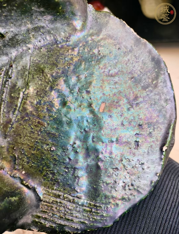 古玩陶瓷龍紋綠釉瓦當真品鑒賞圖