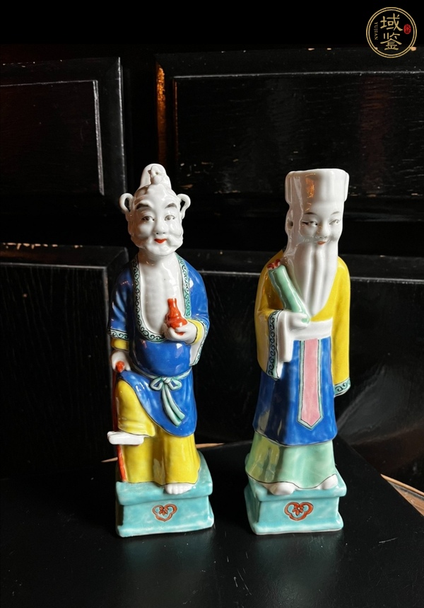 古玩陶瓷粉彩人物造像真品鑒賞圖