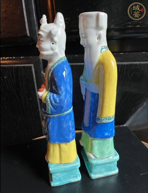 古玩陶瓷粉彩人物造像真品鑒賞圖