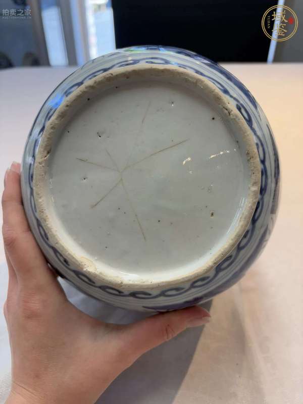 古玩陶瓷晚明青花罐真品鑒賞圖