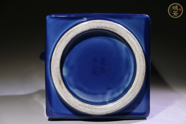 古玩陶瓷霽藍釉琮式瓶真品鑒賞圖