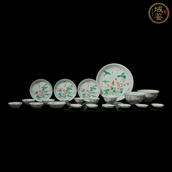 古玩陶瓷一路連科粉彩盤真品鑒賞圖