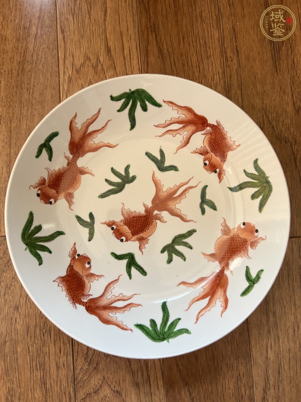 古玩陶瓷粉彩金玉滿堂盤真品鑒賞圖