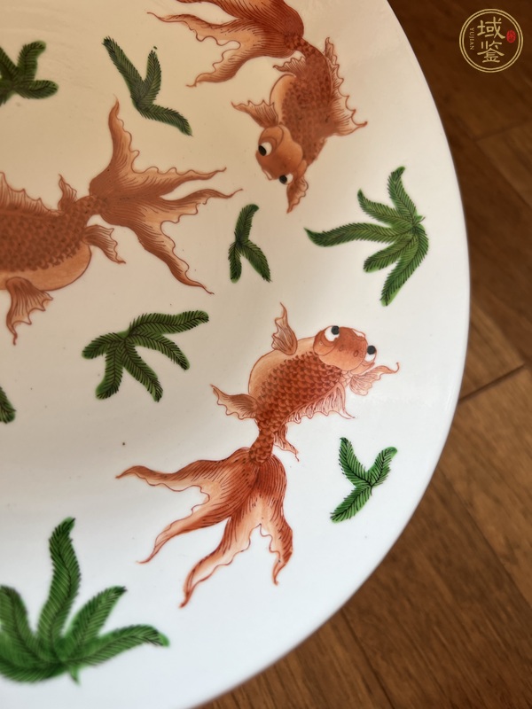古玩陶瓷粉彩金玉滿堂盤真品鑒賞圖