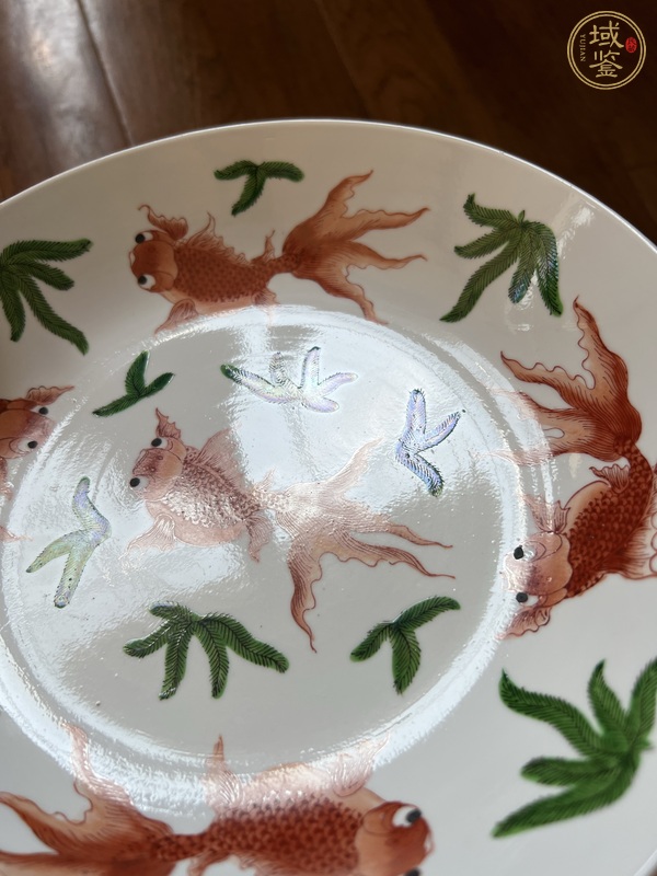 古玩陶瓷粉彩金玉滿堂盤真品鑒賞圖
