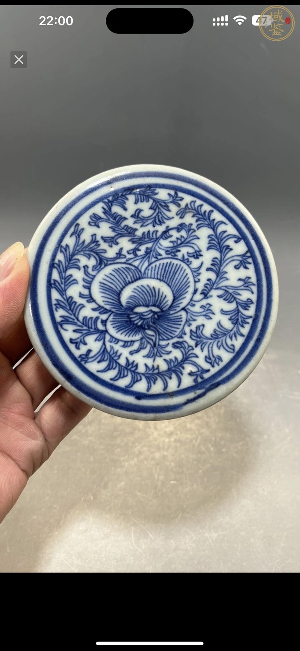 古玩陶瓷青花枝花卉紋蓋罐真品鑒賞圖