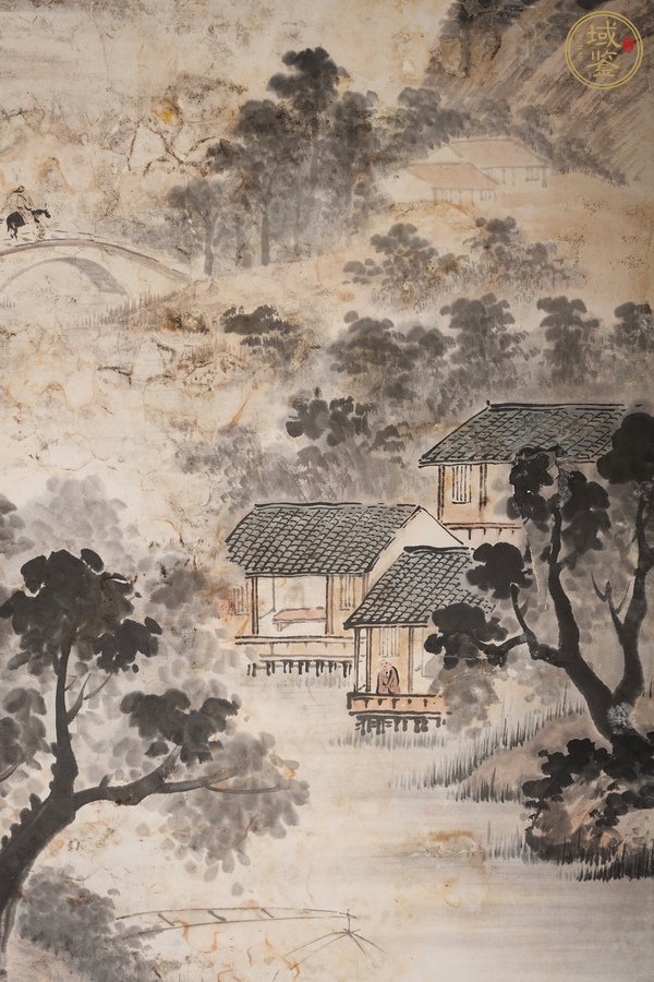 古玩字畫雨后青山分外明真品鑒賞圖