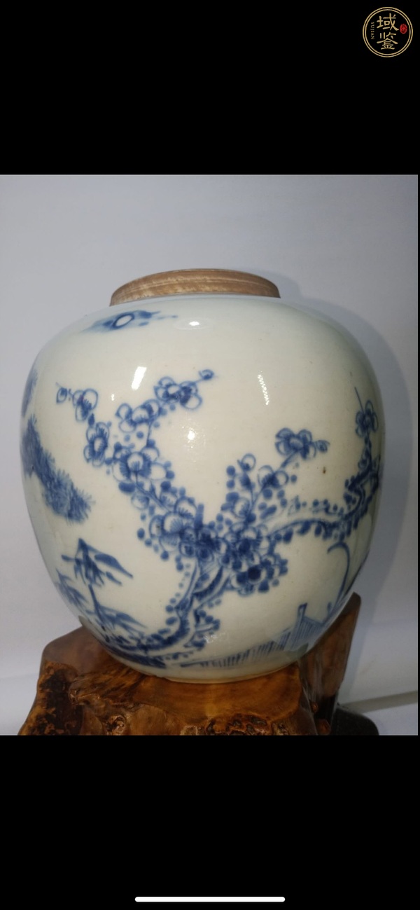 古玩陶瓷青花歲寒三友罐，疑似復窯真品鑒賞圖