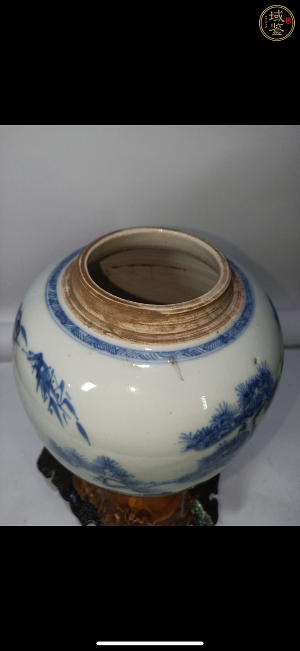 古玩陶瓷青花歲寒三友罐，疑似復窯真品鑒賞圖