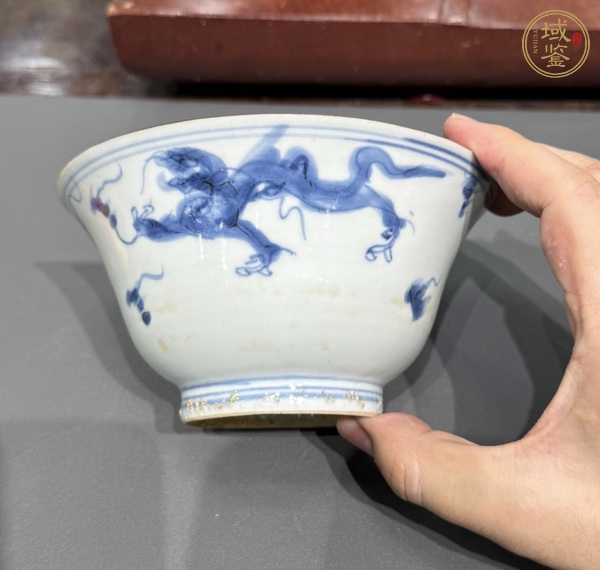 古玩陶瓷青花龍紋碗真品鑒賞圖