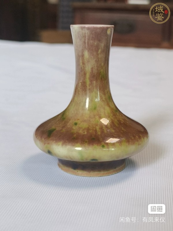 古玩豇豆紅釉荸薺瓶真品鑒賞圖