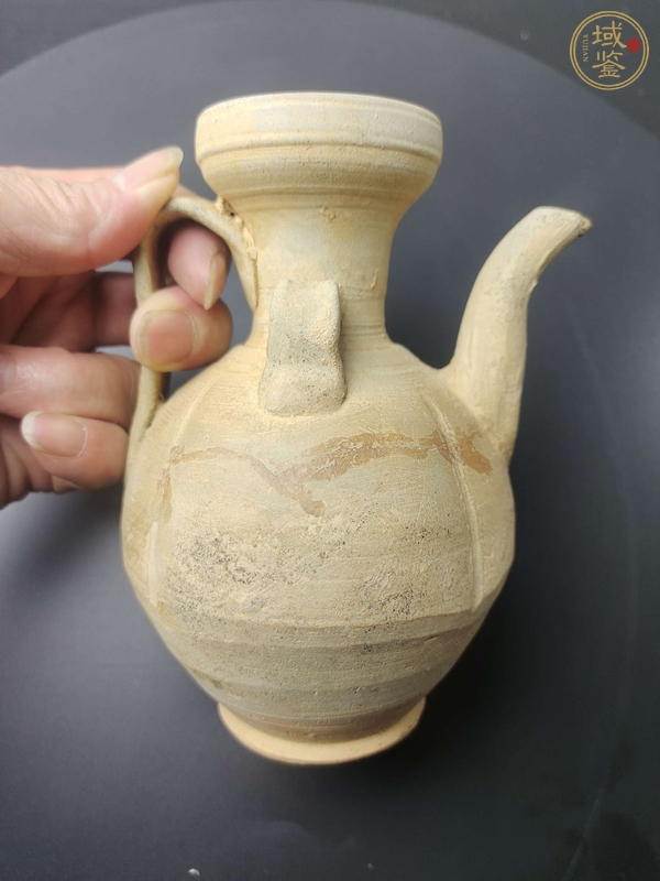 古玩陶瓷青白釉盤口瓜棱執壺真品鑒賞圖