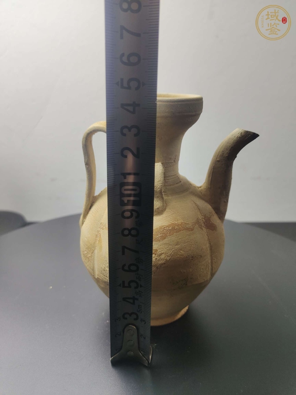 古玩陶瓷青白釉盤口瓜棱執壺真品鑒賞圖