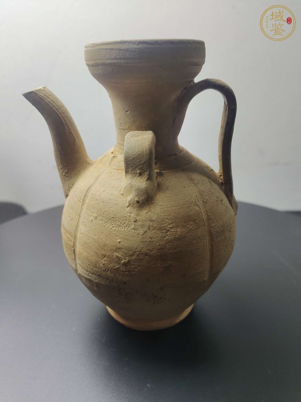 古玩陶瓷青白釉盤口瓜棱執壺真品鑒賞圖