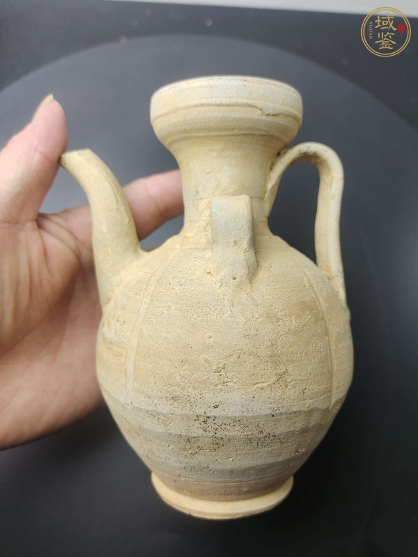 古玩青白釉盤口瓜棱執壺真品鑒賞圖