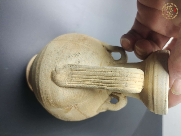 古玩陶瓷青白釉盤口瓜棱執壺真品鑒賞圖
