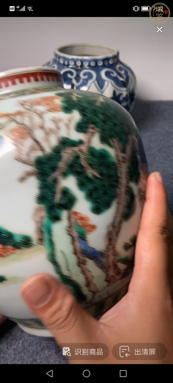 古玩陶瓷五彩人物故事罐真品鑒賞圖