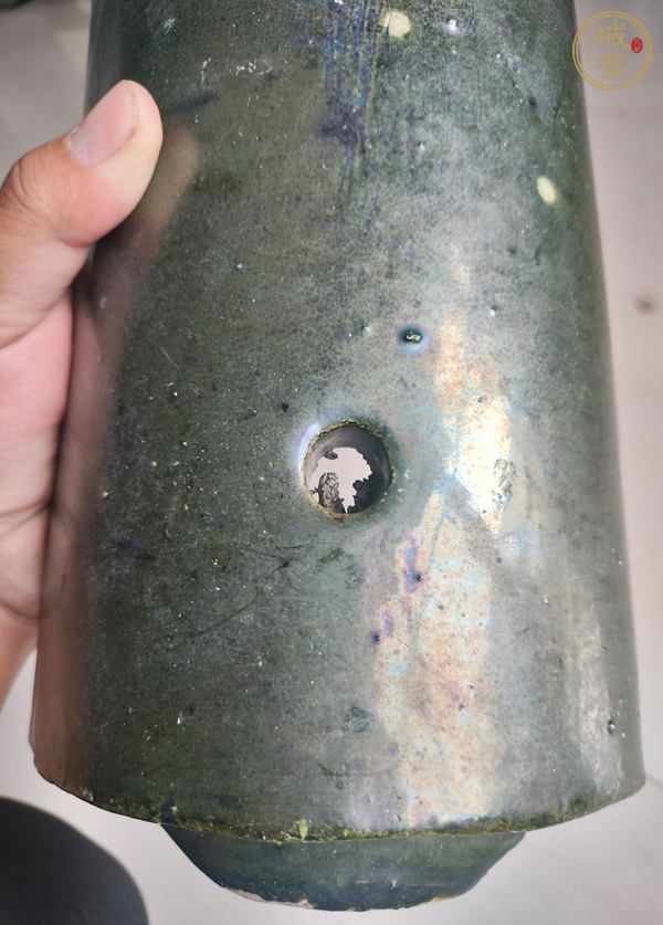 古玩陶瓷龍紋綠釉瓦當真品鑒賞圖