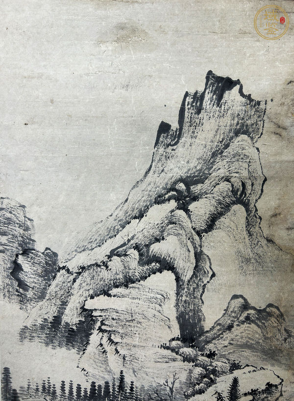 古玩字畫張宗蒼款山水真品鑒賞圖